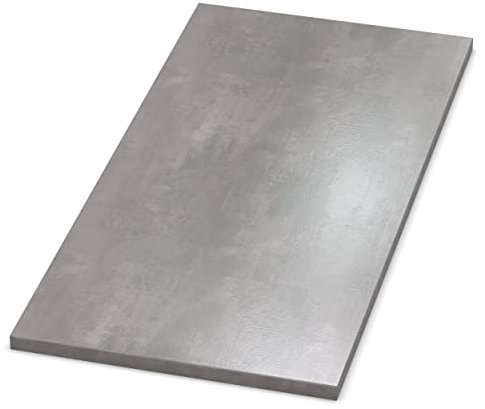AUPROTEC Tischplatte 19mm Beton Perlgrau 1400 mm x 700 mm Holzplatte Dekor Spanplatte mit 2mm ABS Kante Auswahl: 140x70 cm