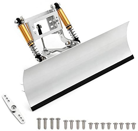 ABLOOX RC Accesorios Pala quitanieves de Metal for Nieve y Arena, Herramientas for 1/10 RC Crawler Car Trax Trx4 Trx6 Axial Scx10 II 90046/90047 Scx10 III