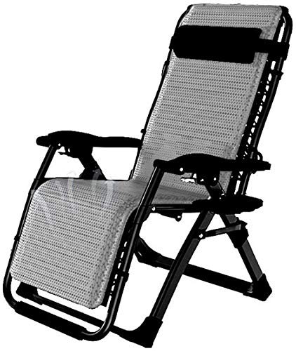 Sonnenliege im Freien, Schwerelosigkeits-Liegestuhl mit Getränkehalter, extrabreiter, Verstellbarer Liegestuhl für Terrasse, Garten, Strand, Pool, mit Kissen, Unterstützung 200 kg (Farbe, SI