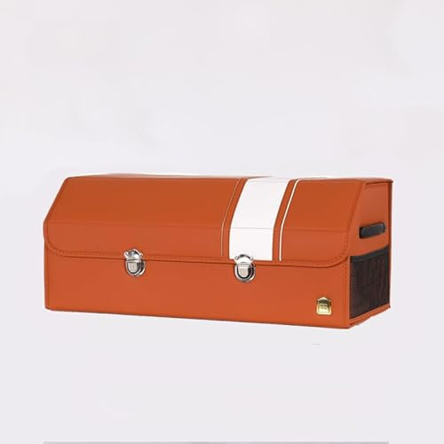 BAGLEV Auto Kofferraum Organizer,Zusammenklappbarer Aufbewahrungsbox,Für BMW 6 Series Cabriolet 6 Series GT 7 Series Tragbar Wasserdichter Feuchtigkeitsschutz,A-Brown-L