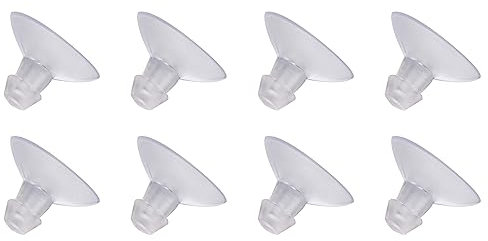 QUARKZMAN 8 Confezioni Ventosa Ventosa 18mm, Trasparenti Ventose Cuscinetti senza Ganci, per Bagno Muro Porta Vetro Finestra Auto Ombra Casa Organizzazione