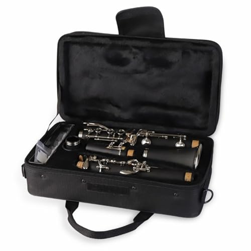 Klarinette Instrument 17-Tasten-Klarinette Aus Bakelit, Vernickelte Tasten, Schüler-B-Klarinette Mit Komplettem Zubehörsatz