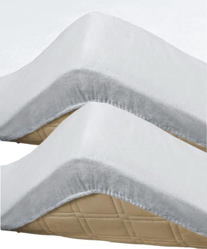 Erwin Müller Spannbettlaken Prenzlau wasserdicht/Kochfest f. Boxspringbett 2er-Pack Molton weiß Größe 80x200 cm