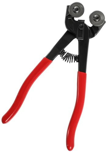 Tile Nipper Glass Ceramic Cutter Pliers, Mosaic Tool Plier Professional 8 Tile Cutting Pliers, Carbide Wheeled Tile Snipper Hand Tool with Alloy Cutter Wheel for Trim Work on Flooring Walls