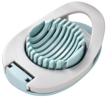 LAWALEISHE Egg Slicer with Stainless Steel Wire Egg Slicer,Multifunctional Egg Cutter,Heavy Duty Egg Cutter with Sharp Wire for Evenly Slicing Boiled Eggs Ham Banana and Strawberry (Green)