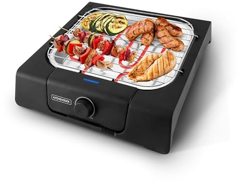 Kitchencook - Bbsquare - Barbecue De Table - 1250w - Thermostat Réglable - Format Compact