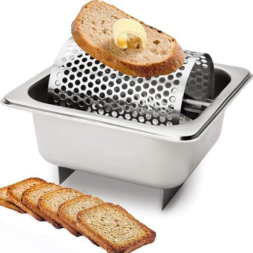JINJIZHI Butter Roller Belt with Stand,304 Stainless Steel Butter Wheel for Bread,Butter Roller,Melted Butter Dispenser Bun Butter Roller for Griddle, Holds 36 Ounces of Butter for Seafood