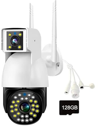 Telecamera di sicurezza cellulare Telecamera IP 4G Sim Camara esterna impermeabile Dual Lens Traccia automatica Visione notturna CCTV Protezione di sicurezza Monitor domestico Risoluzione HD(4MP 4G 12