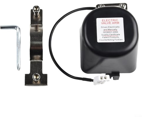 YUANGANG Válvula manipuladora eléctrica automática de tuberías de gas de 12 V, válvula manipuladora de tubería de gas, válvula de cierre DN15 DN20 DN25 para alarma de agua de gas (con clip ajustable)