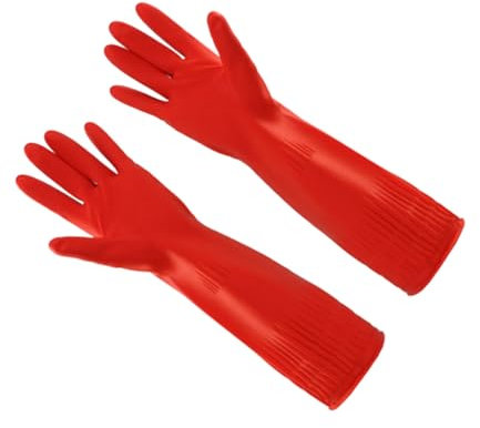 WATIIFUFU 1 Pair Dishwashing Kitchen Cleaning Mitts Protect Hands during Washing up