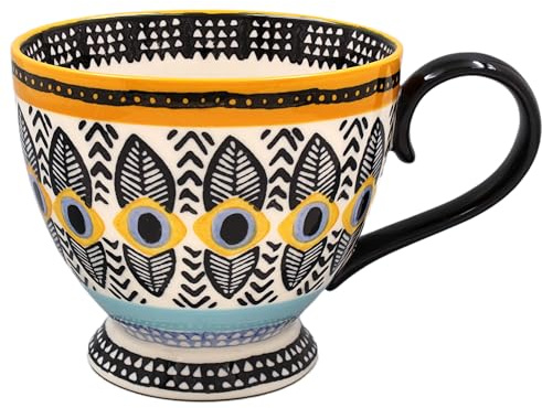 Lesser & Pavey Hand Painted Footed Mug for Home & Kitchen | Newly Designed Mugs for Tea & Coffee | Lovely Cup for Mens Gifts & Birthday Gifts for Women