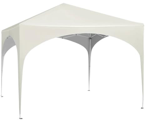 QIUYMGFG Carport Tent 3x3m Party Tent Garden Gazebo Pop-Up Pavilion With Semicircle Roof For Outdoor Waterproof Collapsible Canopy Carports(Beige)