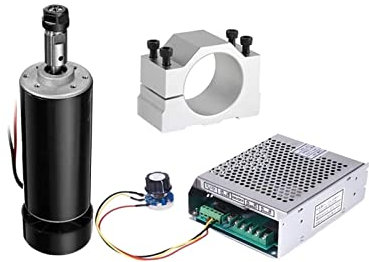 Kits de moteurs de broche CNC, Kit de moteur de broche CNC 500w broche refroidie par Air 0.5kw + mandrin ER11 + pince 52mm + régulateur de vitesse d'alimentation for Machine de gravure Pour routeur CN