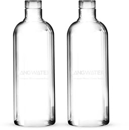 LANG Bouteilles en verre de 1 litre avec bouchon en verre – Lot de 2 – Carafe polyvalente en verre pour boissons chaudes/froides