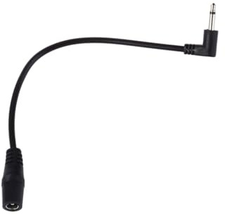 NOLITOY 3,5mm Netzteil 5,5mm Konverterkabel für Gitarreneffektgeräte | Schwarzes Kunststoff Metall Kabel, Pluspol Stecker, für Gitarrenspieler und Andere Pedale