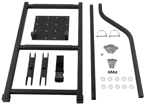marchepied voiture Porte-échelle pliable pour hayon, support de marchepied tout-terrain pour pick-up, hauteur réglable en aluminium