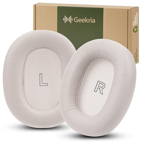 Geekria Elite öronkuddar för fårskinn för Bang & Olufsen Beoplay H95 (1266100) hörlurar öronkuddar, reparationsdelar (guldton)