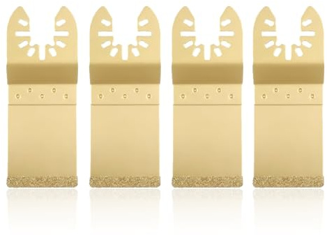 4 PCS 34 mm Multi Tool Masonry Blade, Carbide End Cut Multi Tool Blades High Efficiency Multitool Blades Full-Featured Stanley Blade Versatile Cutting Tools for Bricks Plaster and Grout Removal