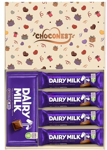 Choconest Chocolate Gift Box Hamper | Filled with Dairy Milk Full Sized Chocolate Bars | Box of Chocolates | Sweet Treat Gift Box | Assorted Dairy Milk Chocolate Selection Box Gift Hamper