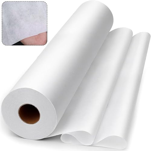 KOVSGQ Bügelvlies Bügeleinlage zum Verstärken Bügelflies für Stoff Aufbügelbarer Vliesstoff Einlagestoff Weiß Vlies zum Aufbügeln für Bügelfalten Nähhandwerk VerstärkteBekleidu (Dick 30cm x 13.65m)