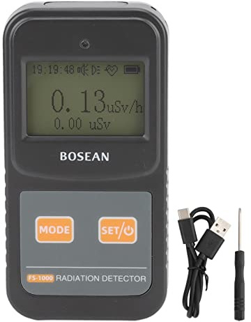 FS 1000 Digitaler Geigerzähler-Detektor für nukleare Strahlung, Beta-Gamma-Röntgenstrahlungsdetektor für radioaktive Strahlen, mit Energiekompensation, integriertem Speicher,