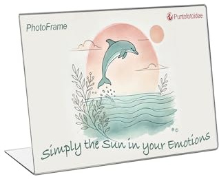 Cornice 20x30 Orizz. da Tavolo in Plexiglass, Ultra- Trasparente e Leggero - Cornici a Giorno 20x30 cm. in Acrilico