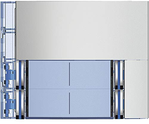 BTICINO 352141 Frontale Sfera New 4 Pulsanti Doppia Fila, Allmetal Effetto Alluminio, IK07 IP20, 1 Modulo, Compatibile Moduli Audio/Video, Installazione Modulare, Citofono/Videocitofono
