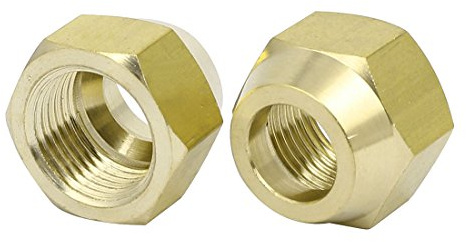 sourcing map 2Stk. 1/2BSP Messing Flare Mutter Klimaanlage Teile Verbinder für 12mm Dmr. Rohr de