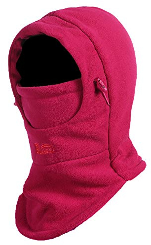 Echinodon Kinder Sturmhaube Schalmütze 4-14 Jahre Sturmmütze Schlupfmütze Sturmmaske aus Fleece mit Gummizug