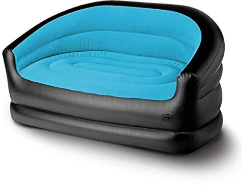Camp4 Aufblasbares Sofa Relax Double, 145x78x65cm, schwarz/eisblau (932992043)