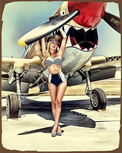Spitfire Flugzeug, britisch, Raf, ikonischer Vintage-Stil-Metall-Werbung, Blechschild, Metalldekoration, A14, Metallschild, Poster, 20,3 x 30,5 cm