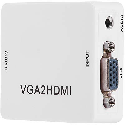 Yunseity Convertitore VGA a HDMI, 1080P 60Hz Mini VGA Video/3.5mm Audio a HDMI Converter Box Adattatore, Supporto HDTV, per PC, Laptop, Computer, Dvd, Proiettore, ECC
