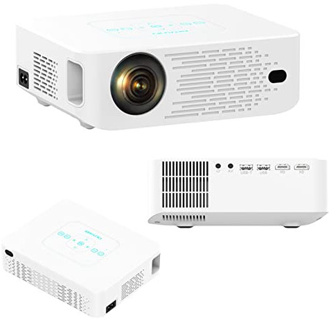 CYLZRCl Proiettore Full HD 1080P, Proiettore Bluetooth Wi-Fi, Videoproiettore Android, Proiettore LED Beamer TV di Decodifica 4K per Home Cinema Mobile (Color : Android)