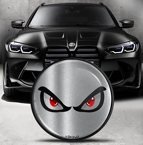 Biomar Labs Motorhaube Kofferraum Plakette Abzeichen 82 mm Kompatibel mit BMW Emblem 51148132375 Silber Augen EO 8