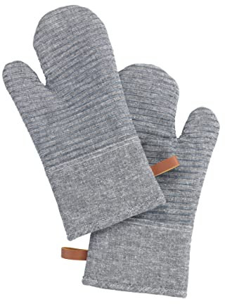 Topfhandschuhe Ada Stripes Grau