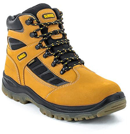 DEWALT Harwich Men's Waterproof, Steel Safety Toe, S3 Work Boot - Incl Free Pair of DEWALT Socks, Honey, UK10