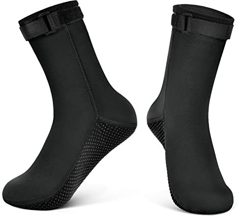 Flintronic Chaussettes en Néoprène 3mm Antidérapantes pour Plongée, Tuba et Sports Nautiques - Pour Femmes et Hommes