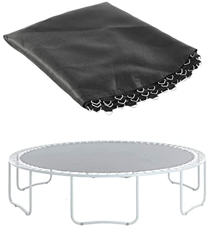 FAWAG Tappetino da Salto sostitutivo per Trampolino, Tappetino rimbalzante con Telaio Rotondo ad Alta Elasticità, Accessori per Trampolino Impermeabili Resistenti ai Raggi UV, 14FT 84 Buckles,Black