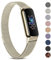 Oumida Bracelet compatible avec Fitbit Luxe pour homme et femme - Bracelet de rechange en acier inoxydable de qualité supérieure avec aimant puissant pour Fitbit Luxe, champagne doré