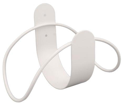 Atyhao Support Mural pour Tuyau D'arrosage en Acier Inoxydable, Support de Tuyau à Forte, Facile à Installer, Idéal pour Les Tuyaux d'eau, Les Rallonges, Les Tuyaux D'aspirateur (Blanc)