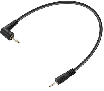 PNGKNYOCN Right Angle 2.5mm Audio Aux Cable,90 Degree Angle 2.5mm Male to 2.5mm Male TS Mono Headset Headphone Audio Adapter Cable(0.3M (90 Degree to Straight, 0.3M)