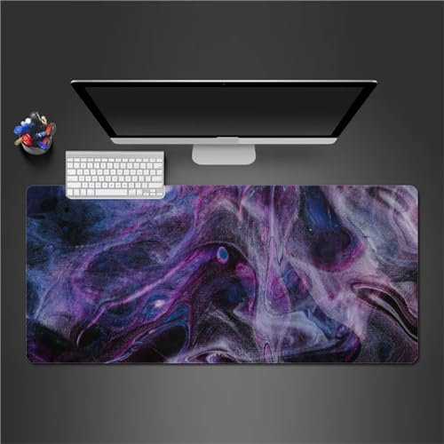 Gaming Mauspad 800x400x3mm Große Büro Schreibtischmatte mit rutschfeste Gummibasis Mousepad XXL für Home Office Gaming Work Verbessert Präzision und Geschwindigkeit (Blau Lila)