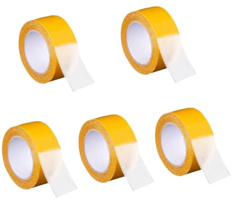 iplusmile 5rotoli Nastro Biadesivo Extra Forte e Riutilizzabile per Moquette Decorazioni Murali e Progetti Fai da Te Facile da Rimuovere Senza Residui