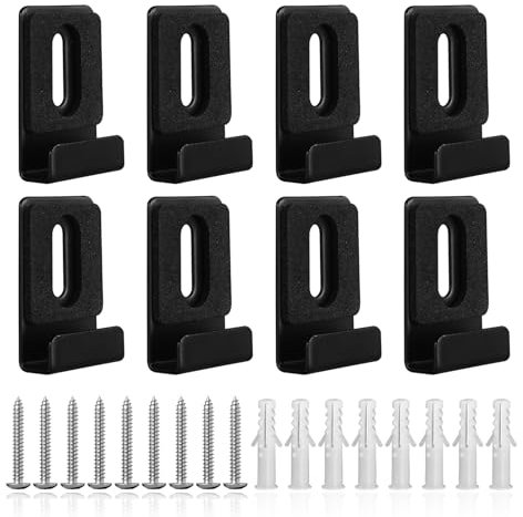 Spiegel-Aufhängeset, 8 Stück Metall-Spiegel-Clips, 1,27 cm breiter Kanal, Spiegel-Clips, schwerer Spiegel für rahmenlose Spiegel-Clips, Wandmontage, Aufhänger für Spiegelfliesen, Bilderrahmen