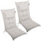 LILENO HOME Mar Cuscini per sedia da giardino, in set da 2, per sedia a sdraio con schienale alto, colore naturale Y, comodi cuscini per sedie pieghevoli
