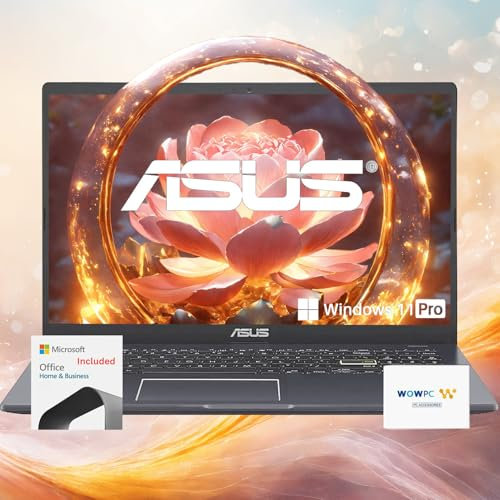 ASUS Portatile Go Laptop • Ammiraglia 2024 • 4 GB di RAM • 1.5 TB di storage • Processore Intel • Display FHD da 15,6 pollici • 1 anno Microsoft 365 incluso • Webcam • Batteria a lunga durata •