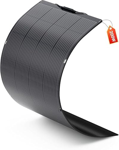 ALLPOWERS SF200 200W Panel Solar Flexible ETFE Panel Solar Monocristalino IP68 Célula Solar Fotovoltaica 12V/32V Fuera de la Red para Autocaravanas, Techos, Camping, Barcos, Campers y otras superficie