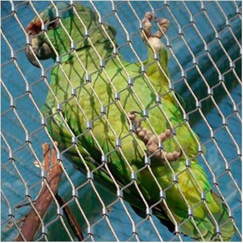 SXEVZOO Flexibles Edelstahl-Seilnetz, Kabel-Seil-Vogelnetz, Maschenweite 5cm Absturzsicherung Balkon-Sicherheitszaun, Garten-Netz(1x15m)