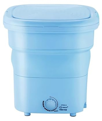 Lavatrice portatile, mini lavatrice pieghevole da 20 l con disidratazione, per piccoli vestiti, design pieghevole, ideale per hotel, casa, appartamento, campeggio (blu)