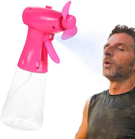 Pulverizador de mano – Mini pulverizador de agua, dispositivo de refrigeración personal, pulverizador portátil, ventilador de mano con niebla de agua, ventilador personal de viaje, botella, mano para